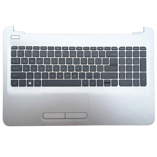 HP 15-AC, 15-AF, 15-AY, 15-BA, 15-BD, TPN-C125, 250 G4, 250 G5, 255 G4, 255 G5, US Keyboard Palmrest silver, 813975-001 - main product image