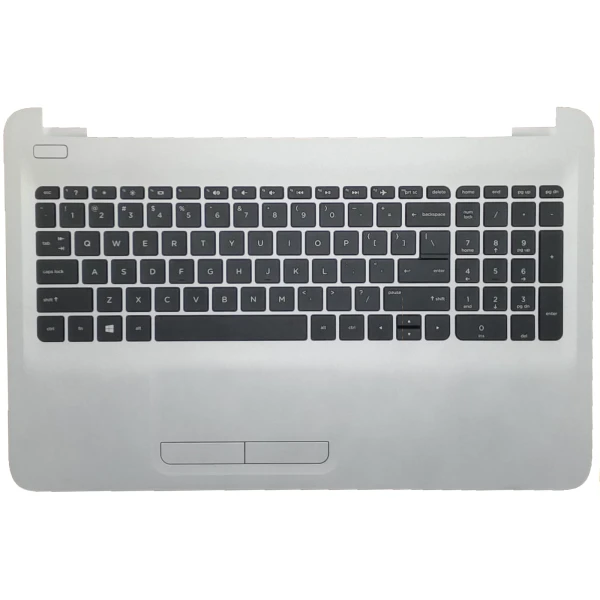 HP 15-AC, 15-AF, 15-AY, 15-BA, 15-BD, TPN-C125, 250 G4, 250 G5, 255 G4, 255 G5, US Keyboard Palmrest silver, 855022-001 - main product image