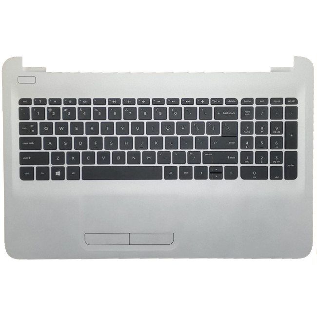 HP 15-AC, 15-AF, 15-AY, 15-BA, 15-BD, TPN-C125, 250 G4, 250 G5, 255 G4, 255 G5, US Keyboard Palmrest silver, 855022-001 - main product image