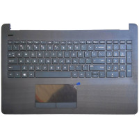 HP 15-BS, 15-BW, 15-BU, TPN-C129, TPN-C130, 250 G6, 925010-001, US keyboard palmrest black grid