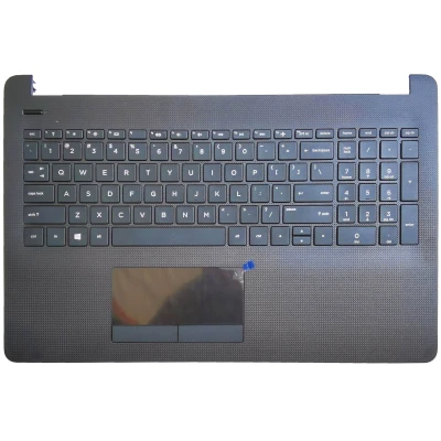 HP 15-BS, 15-BW, 15-BU, TPN-C129, TPN-C130, 250 G6, 925010-001, US keyboard palmrest black grid