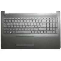HP 15-BS, 15-BW, 15-BU, TPN-C129, TPN-C130, 250 G6, 925010-001, backlit US keyboard palmrest black