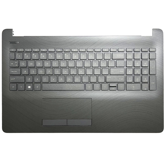 HP 15-BS, 15-BW, 15-BU, TPN-C129, TPN-C130, 250 G6, 925010-001, backlit US keyboard palmrest black - main product image