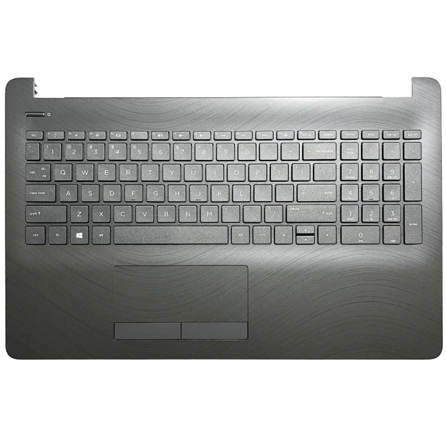 HP 15-BS, 15-BW, 15-BU, TPN-C129, TPN-C130, 250 G6, 925010-001, backlit US keyboard palmrest black - main product image