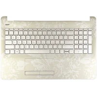 HP 15-BS, 15-BW, 15-BU, TPN-C129, TPN-C130, 250 G6, 925010-001, backlit US keyboard palmrest gold