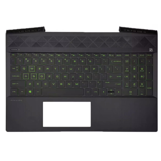 HP 15-CX, TPN-C133, backlit US keyboard palmrest green metal - main product image
