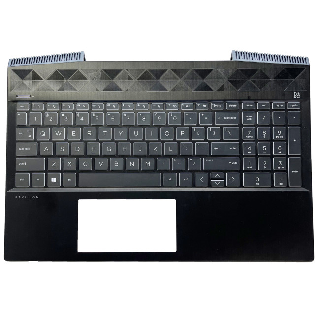 HP 15-CX, TPN-C133, backlit US keyboard palmrest white metal - main product image
