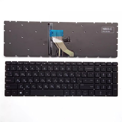 HP 15-DA 15-CX 4 15-DB -DX TPN-C136 C135 C13 black backlit Russian RU keyboard