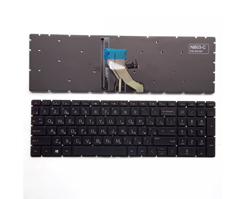 HP 15-DA 15-CX 4 15-DB -DX TPN-C136 C135 C13 black backlit Russian RU keyboard