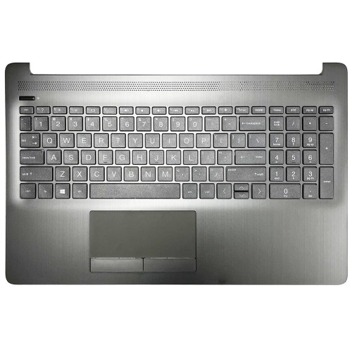 HP 15-DA, 15-DB, 15S-DR, TPN-C135, TPN-C136, 250 G7, US keyboard palmrest black Brushed - main product image