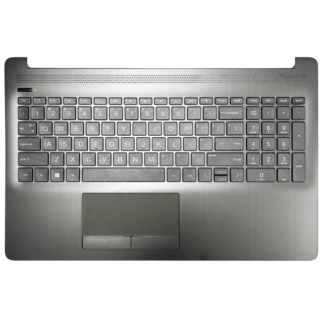 HP 15-DA, 15-DB, 15S-DR, TPN-C135, TPN-C136, 250 G7, US keyboard palmrest black Brushed - main product image
