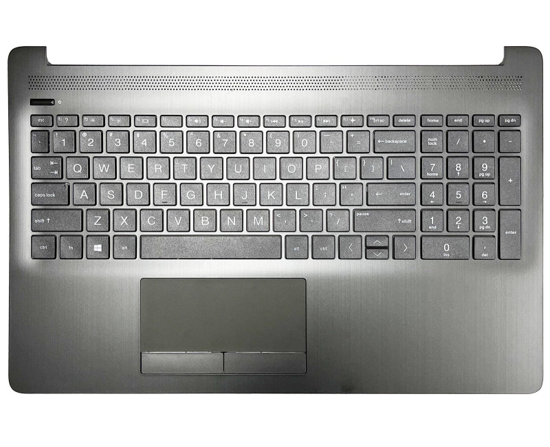 HP 15-DA, 15-DB, 15S-DR, TPN-C135, TPN-C136, 250 G7, US keyboard palmrest black Brushed - additional view 