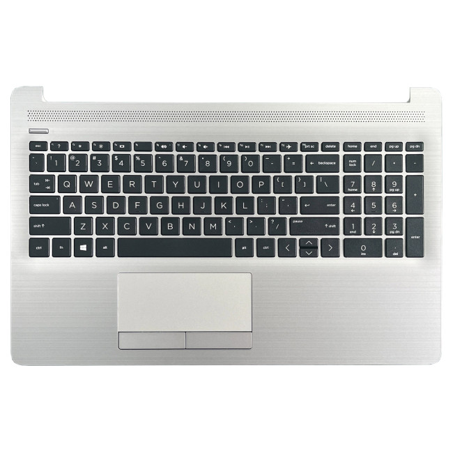 HP 15-DA, 15-DB, 15S-DR, TPN-C135, TPN-C136, 250 G7, US keyboard palmrest silver Brushed - main product image