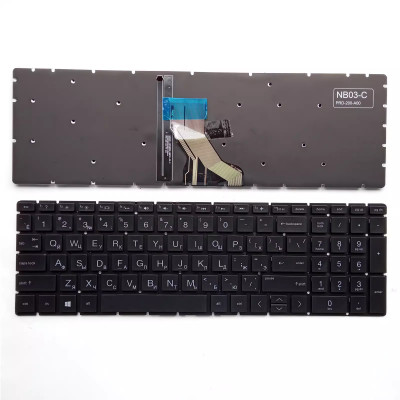 HP 15-DA 15-DK 15-CN 15-CR 15-CS 15-CX black backlit Russian RU keyboard
