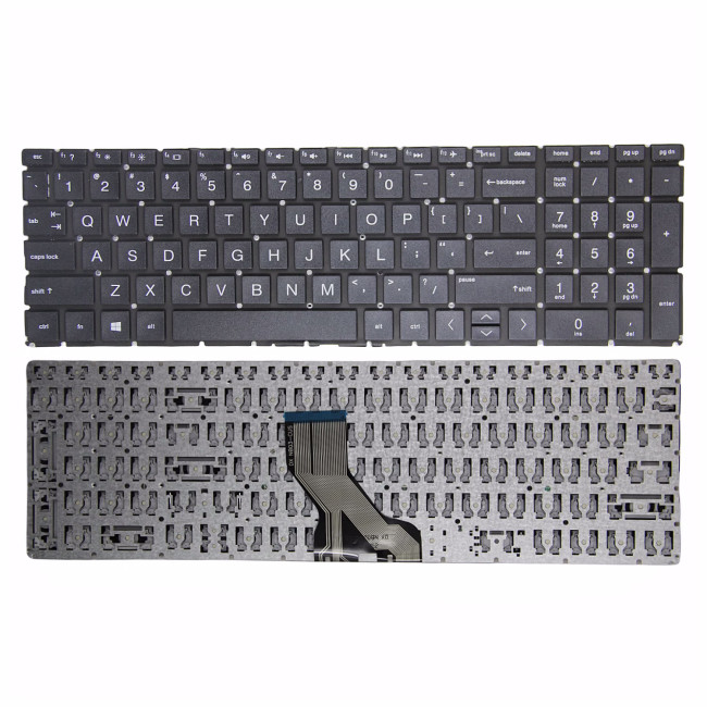 HP 250 G7, 255 G7, 256 G7, 256 G8, 250 G8, 250 G9, 255 G8, 255 G9, black US keyboard OEM - main product image
