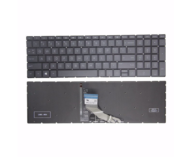 HP 250 G7, 255 G7, 256 G7, 256 G8, 250 G8, 250 G9, 255 G8, 255 G9, black backlit US keyboard - additional view 