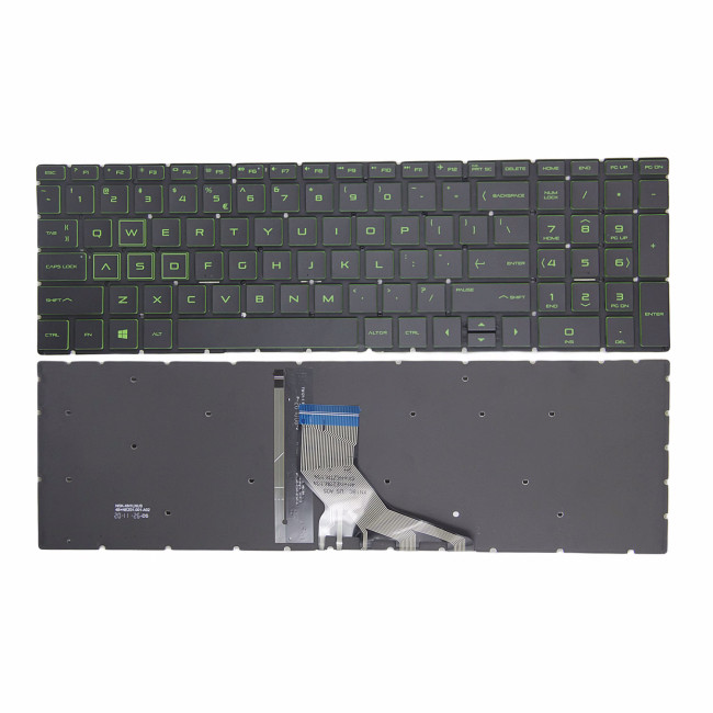 HP 15-DX 15-DS 15-DR 15-CS 15-DW 15T-DW green backlit US keyboard - main product image
