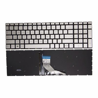 HP 250 G7, 255 G7, 256 G7, 256 G8, 250 G8, 250 G9, 255 G8, 255 G9, silver backlit US keyboard