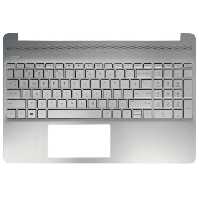 HP 15-EF, 15-DY, 15s-EQ, 15s-FQ, TPN-Q222, L63579-001, US keyboard palmrest silver - main product image