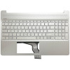 HP 15-EF, 15-DY, 15s-EQ, 15s-FQ, TPN-Q222, L63579-001, backlit US keyboard palmrest silver