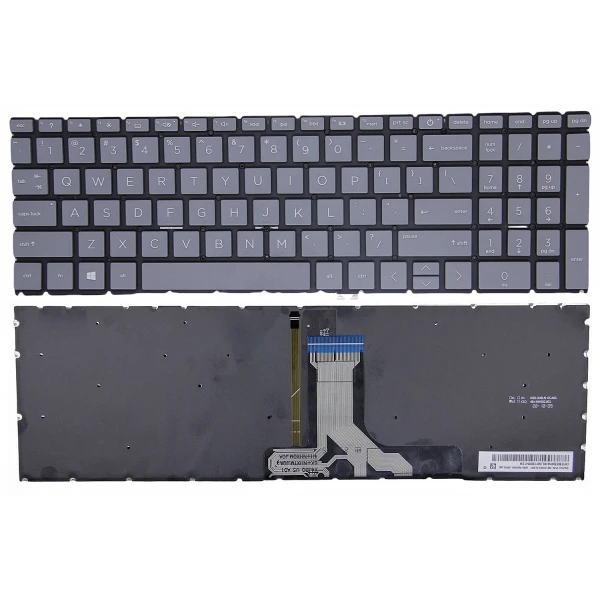 HP 15-EG 15-EH 15-ER 15M-EH 15-FD 15-FC TPN-Q245 TPN-Q246 gray backlit US keyboard F1 question - main product image