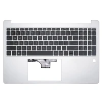 HP 15-FC, 15-FD, TPN-Q286, TPN-Q287, N36752-001, silver black US Keyboard Palmrest double fan