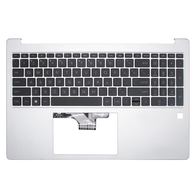 HP 15-FC, 15-FD, TPN-Q286, TPN-Q287, N36752-001, silver black US Keyboard Palmrest double fan