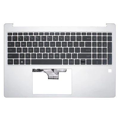 HP 15-FC, 15-FD, TPN-Q286, TPN-Q287, N36752-001, silver black US Keyboard Palmrest double fan