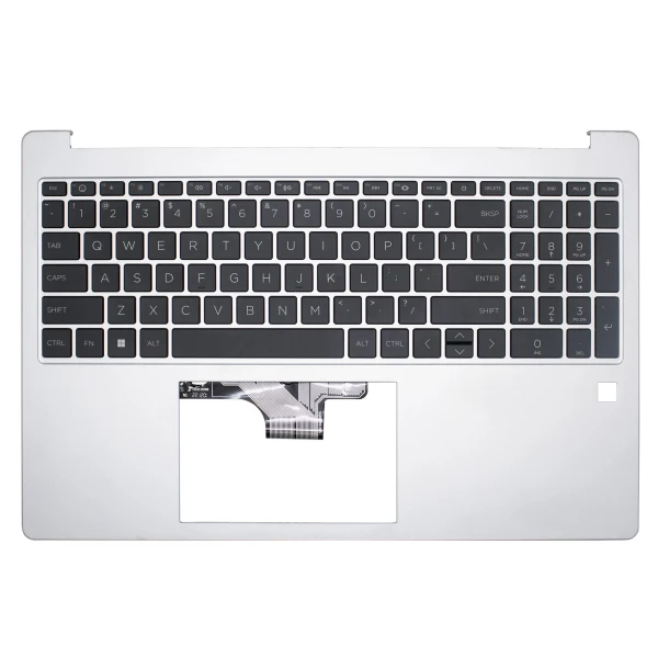 HP 15-FC, 15-FD, TPN-Q286, TPN-Q287, N36752-001, silver black US Keyboard Palmrest double fan - main product image