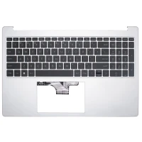 HP 15-FC, 15-FD, TPN-Q286, TPN-Q287, N36752-001, silver black US Keyboard Palmrest single fan
