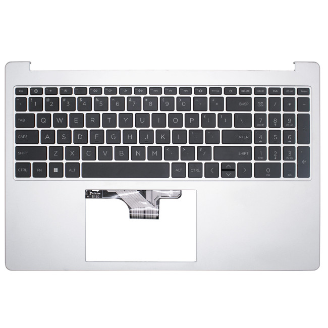 HP 15-FC, 15-FD, TPN-Q286, TPN-Q287, N36752-001, silver black US Keyboard Palmrest single fan - main product image