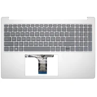 HP 15-FC, 15-FD, TPN-Q286, TPN-Q287, N36752-001, silver gray US Keyboard Palmrest single fan