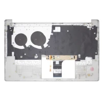 HP 15-FC, 15-FD, TPN-Q286, TPN-Q287, N36752-001, silver gray backlit US Keyboard Palmrest double fan - additional view 1