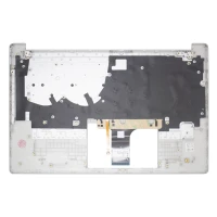 HP 15-FC, 15-FD, TPN-Q286, TPN-Q287, N36752-001, silver gray backlit US Keyboard Palmrest single fan - additional view 1