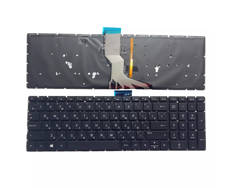 HP 15-ab 15-ak 15-bc 15-au 15-ab000 15-ab100 15-ab200 black backlit Russian RU keyboard