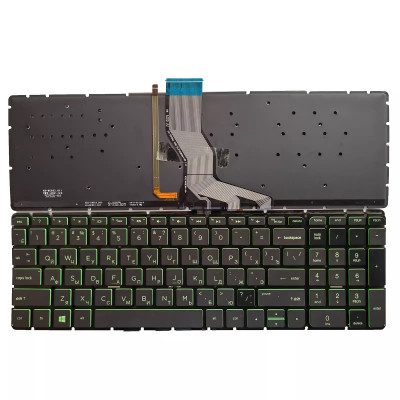 HP 15-ab 15-ak 15-bc 15-au 15-ab000 15-ab100 200 green backlit Russian RU keyboard