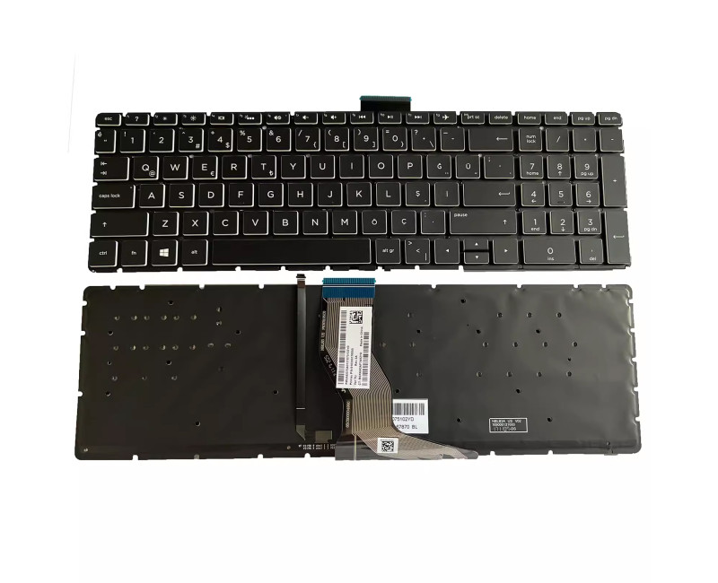 HP 15-cc 15-cd 15-ck envy 15-bp 15-bs black backlit Turkish TR keyboard - additional view 