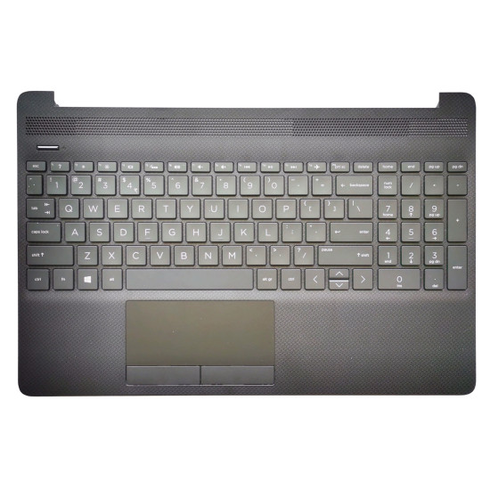 HP 15S-DU, 15S-DY, 15S-DR, 15S-GW, 15S-CS, 15S-DW, TPN-C139, 250 G8, black backlit US keyboard palmrest - main product image