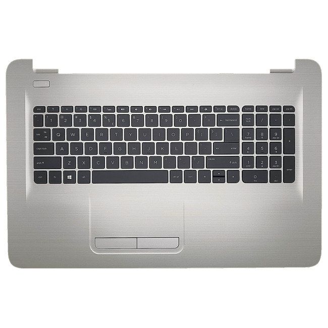 HP 17-X, 17-Y, 17-AY, 17-BA, 17-BD, 270 G5, TPN-W121, 856699-001, backlit US keyboard palmrest silver - main product image