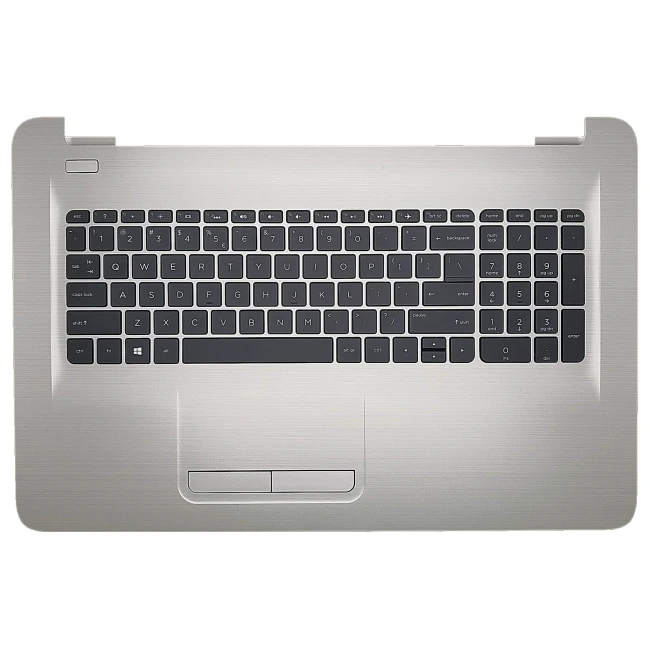 HP 17-X, 17-Y, 17-AY, 17-BA, 17-BD, 270 G5, TPN-W121, 856699-001, backlit US keyboard palmrest silver - main product image