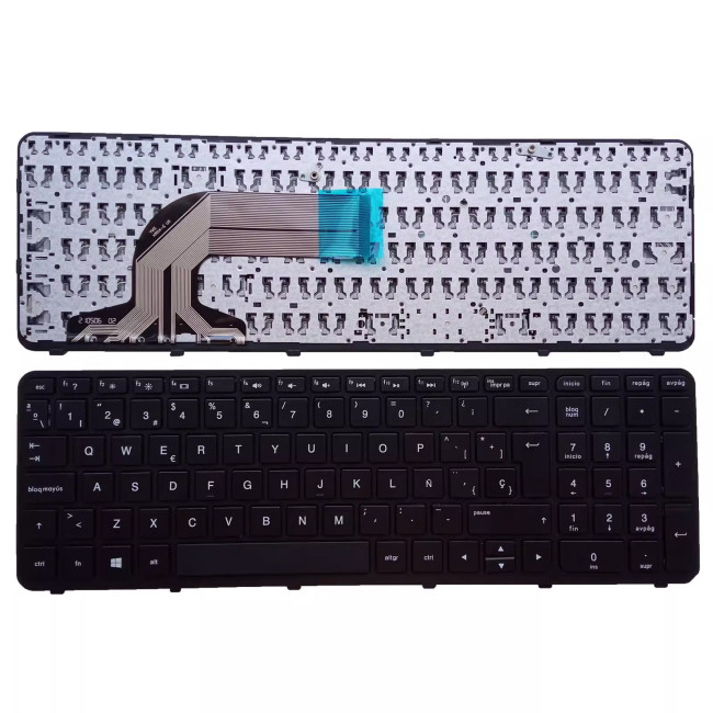 HP 350 G1 350 G2 355 G2 black frame Spanish SP keyboard - main product image