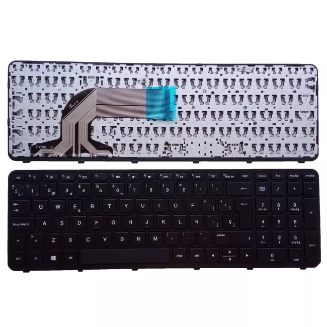 HP 350 G1 350 G2 355 G2 black frame Spanish SP keyboard - main product image