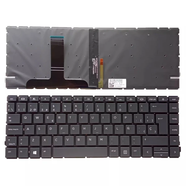 HP 440 G8 445 445R G8 HSN-Q27C Q31C backlit Spanish SP keyboard - main product image