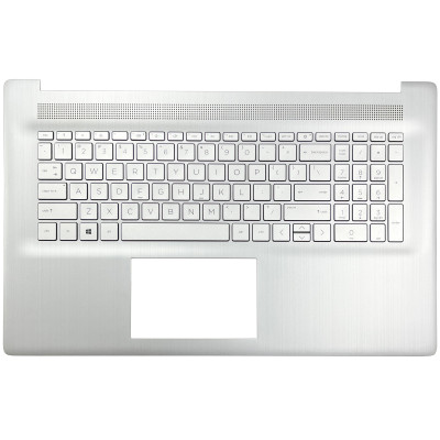 HP 470 G8, 470 G9, 17-CN, 17-CP, 17S-CU, TPN-L140, backlit US keyboard palmrest silver