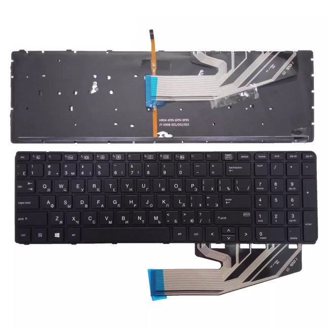 HP 650 G2 450 G3 G4 455 G3 470 G3 HSTNN-Q95C backlit Russian RU keyboard - main product image