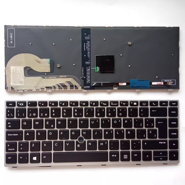 HP 745 G5 745 G6 840 G5 840 G6 backlit Spanish SP keyboard - main product image