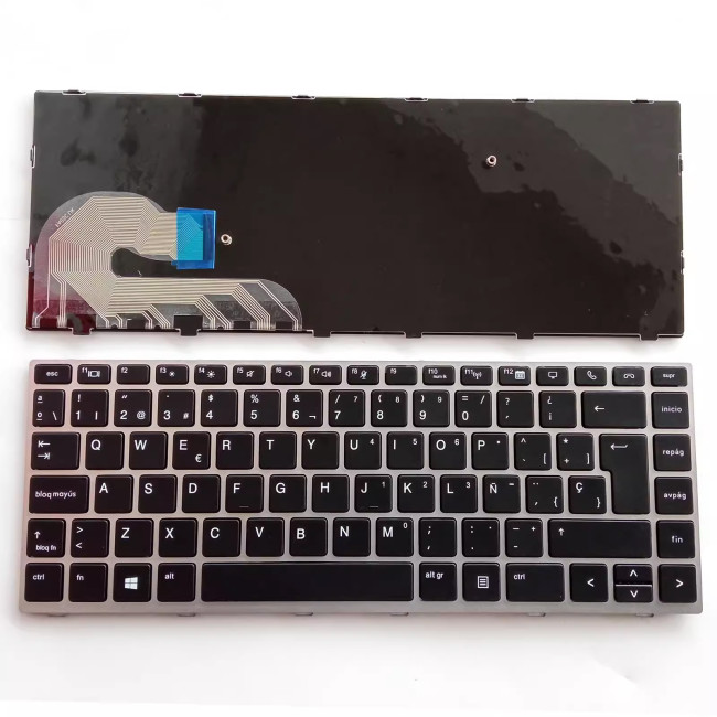 HP 745 G5 745 G6 840 G5 840 G6 silver Spanish SP keyboard - main product image