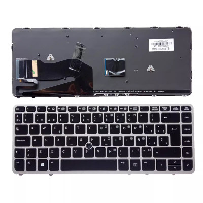 HP 840 G1 G2 745 750 755 850 G1 G2 gray backlit Spanish SP keyboard