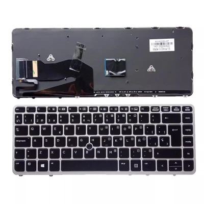HP 840 G1 G2 745 750 755 850 G1 G2 gray backlit Spanish SP keyboard