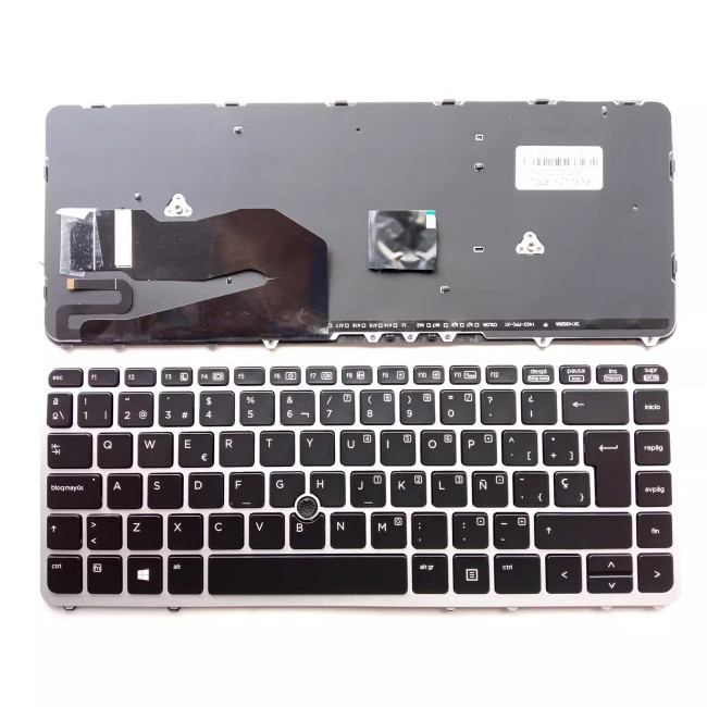 HP 840 G1 G2 745 750 755 850 G1 G2 silver backlit Spanish SP keyboard - main product image